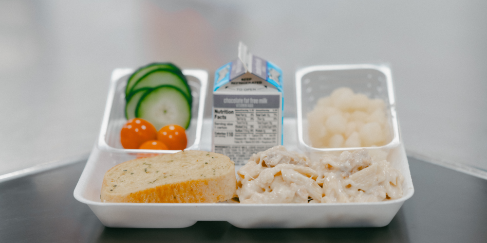 A photo of a tray of food