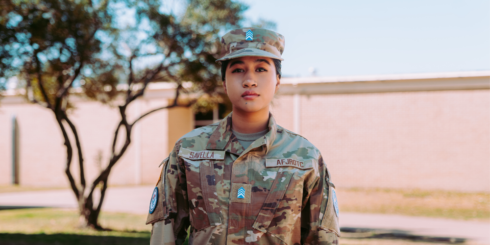 Natalia Standing in Uniform