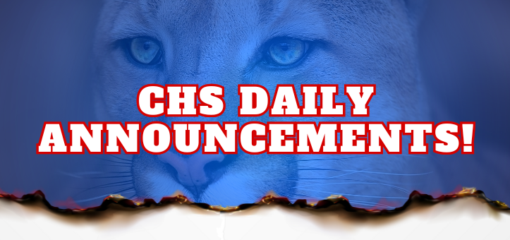 CHS Daily Announcements