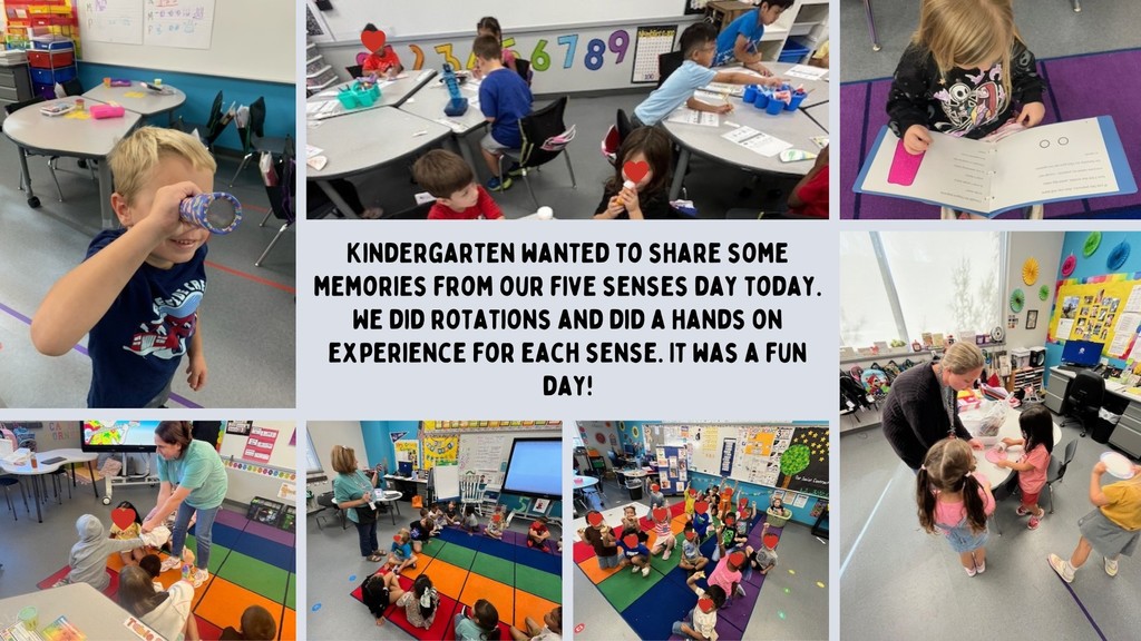 Kindergarten wanted to share some memories from their five senses day
