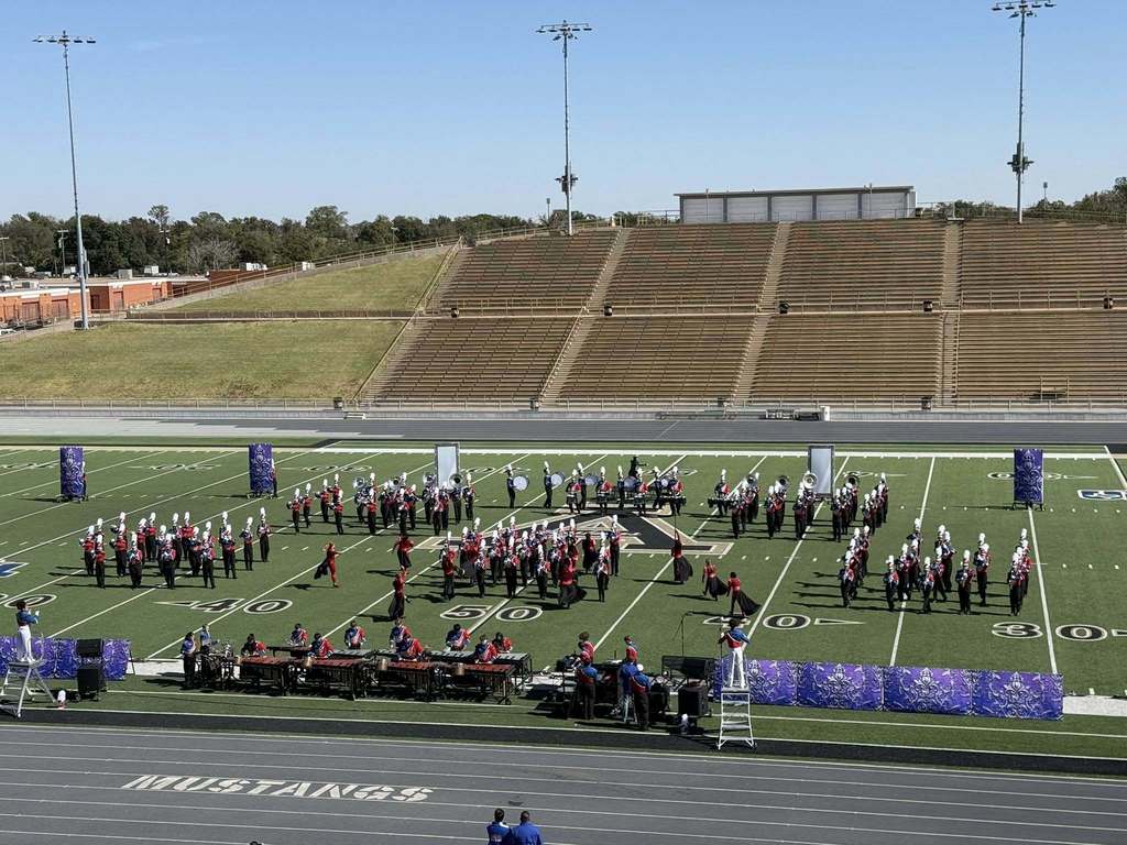 Awesome Cooper Band in formation at the Area competition.