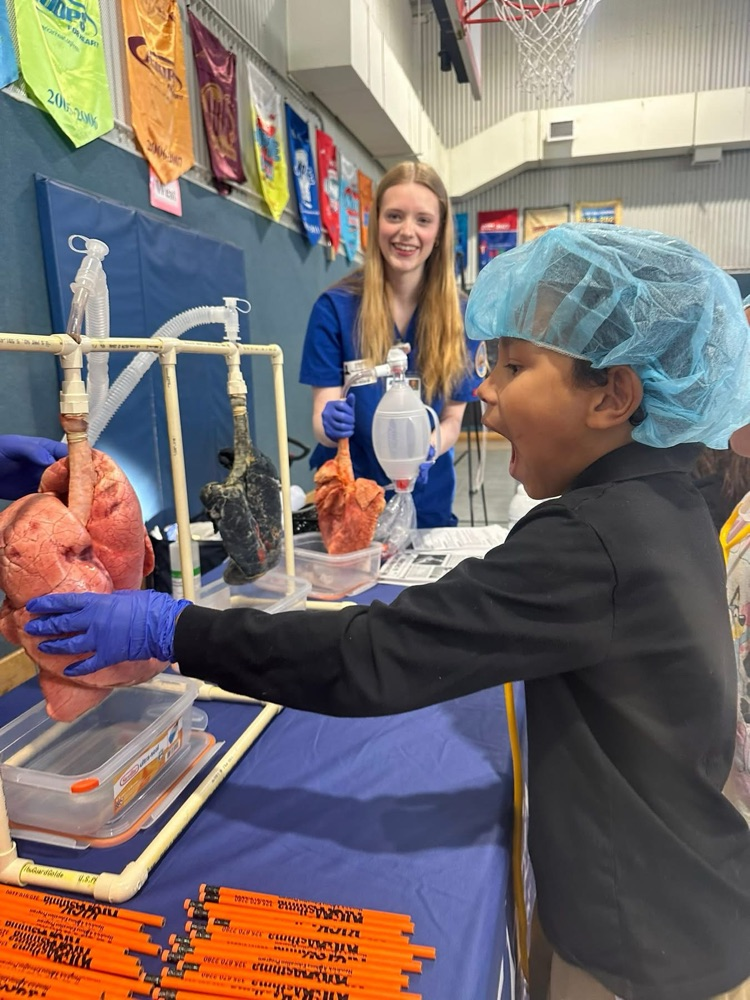 kid learning about a heart