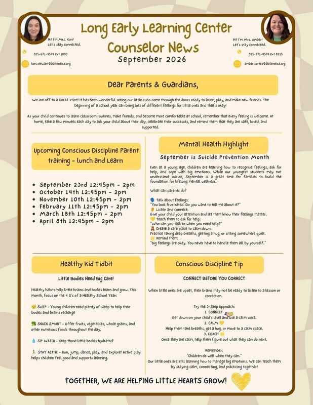 September Counselor News