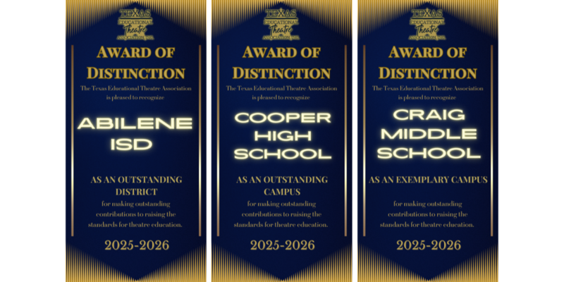 Banners for each award