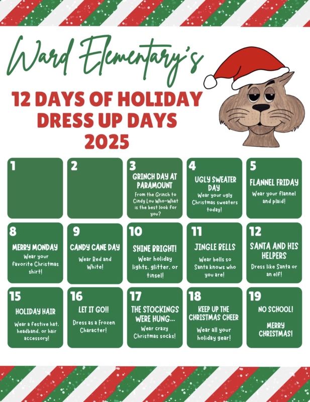 calendar of dress up days