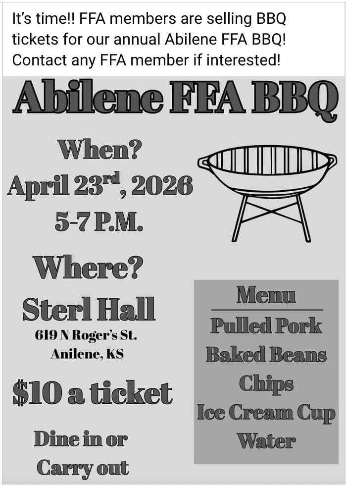 Abilene FFA BBQ poster