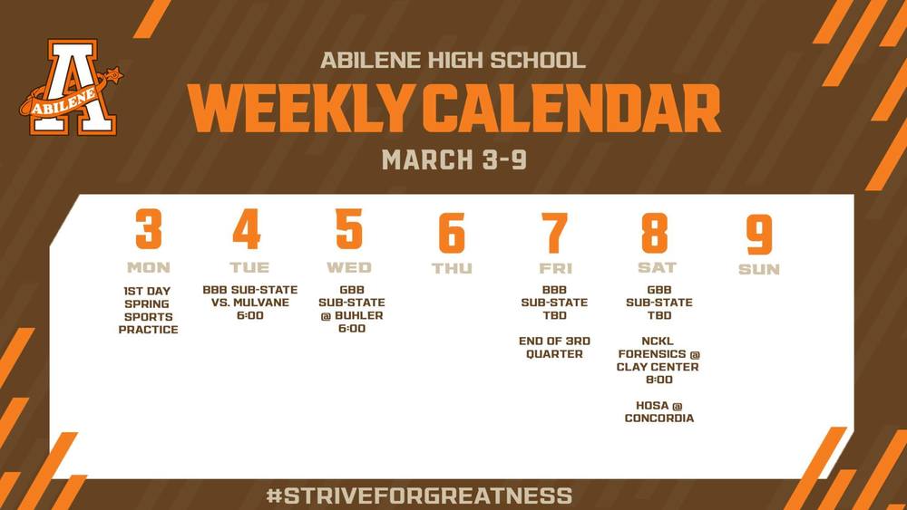 Weekly Calendar