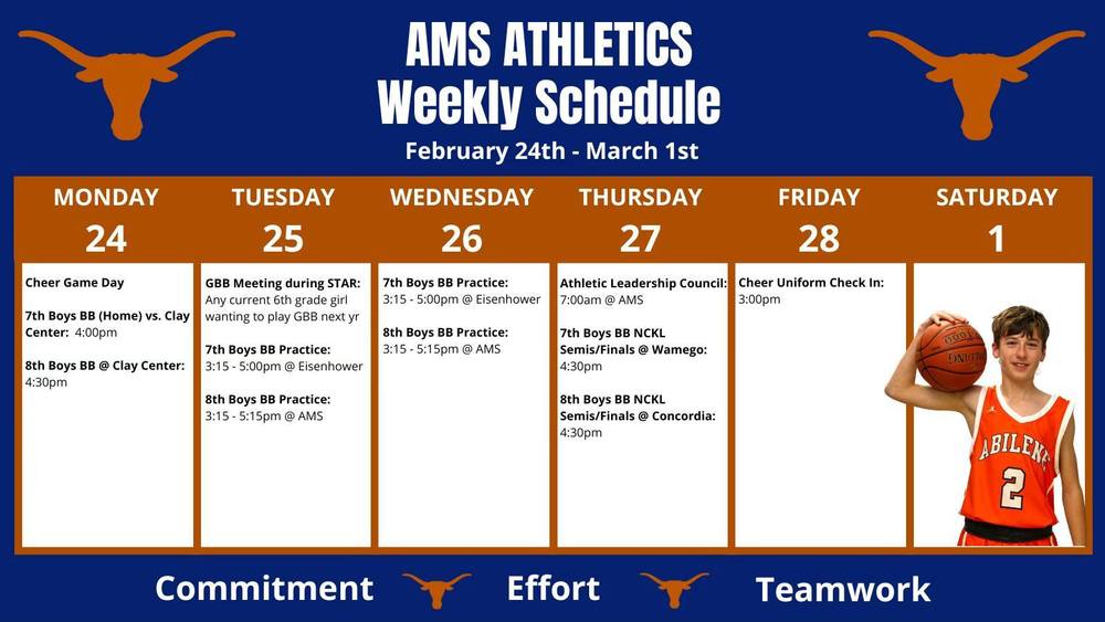 AMS Weekly. Schedule
