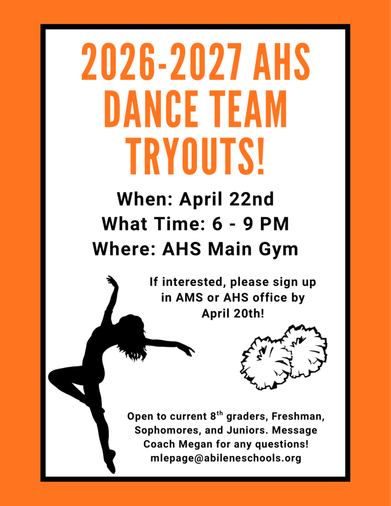 Dance Team Tryouts Poster