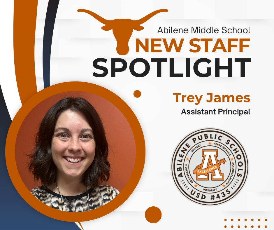 A "New Employee Spotlight" picture of Assistant Principal, Trey James