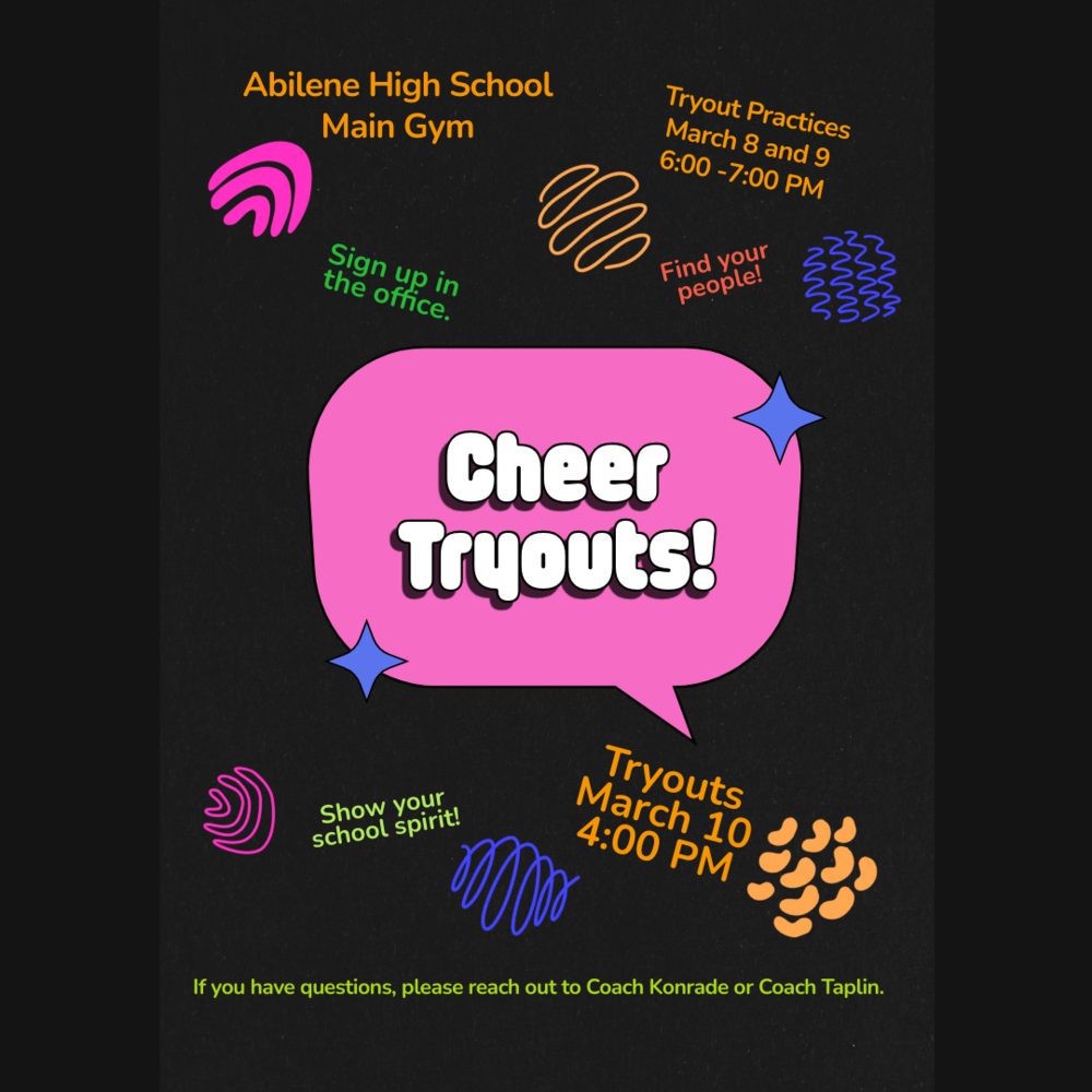 Cheer Tryout flyer