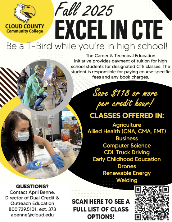 Cloud County Community College CTE Opportunities