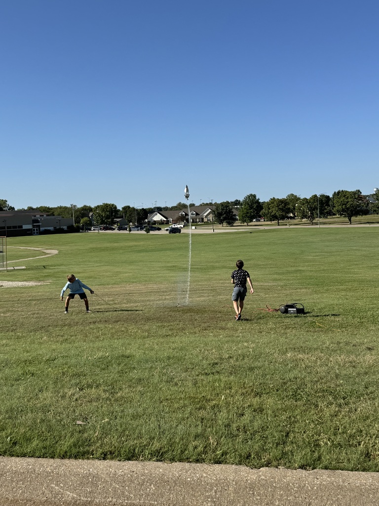 Students launching rockets