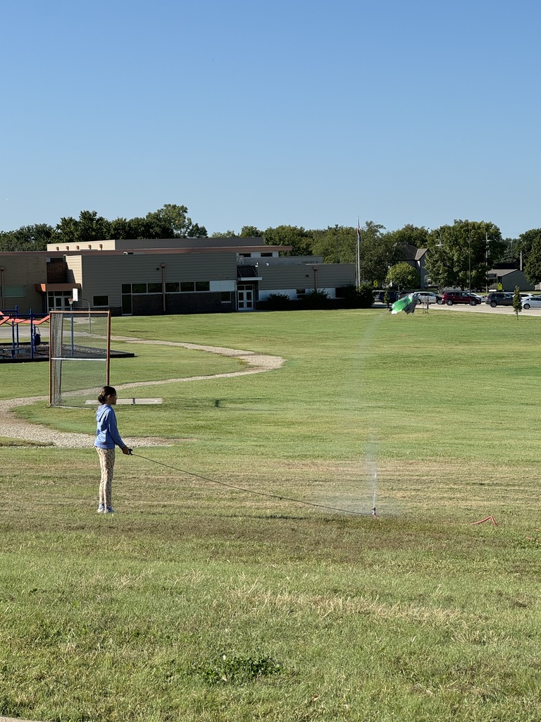 Students launching rockets