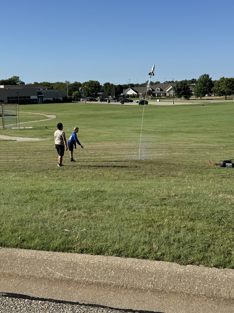 Students launching rockets