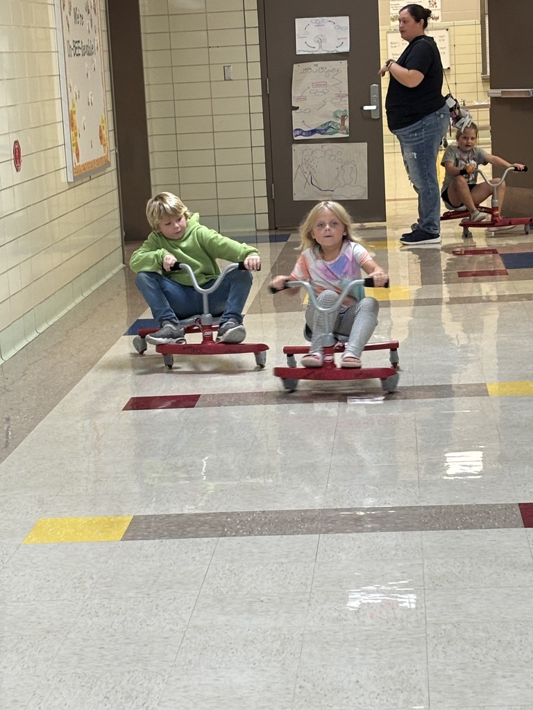 Hallway riding bikes