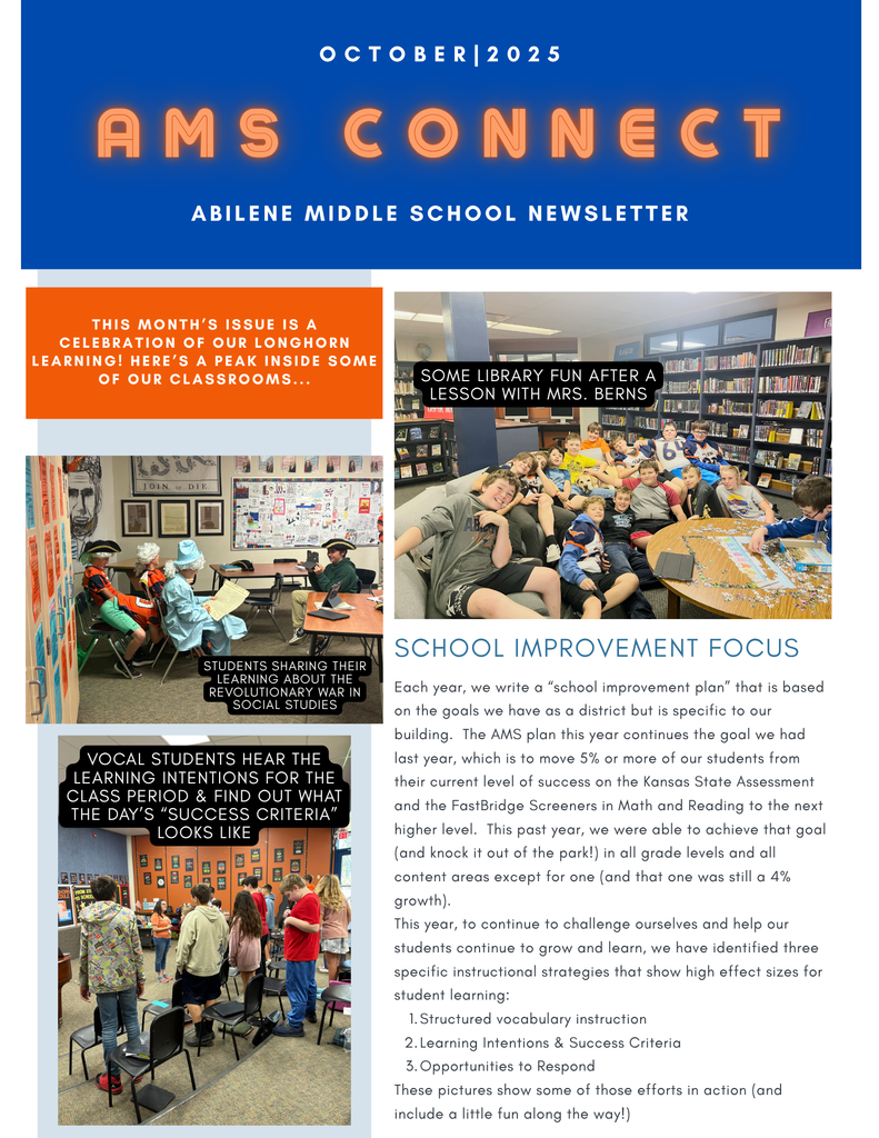 AMS Connect Newsletter - October, 2025 (pg. 1)