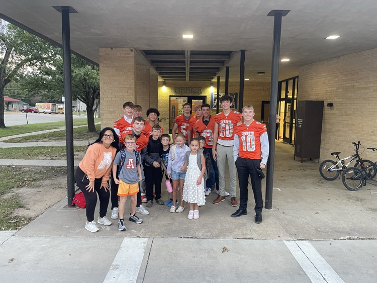 Football players and students