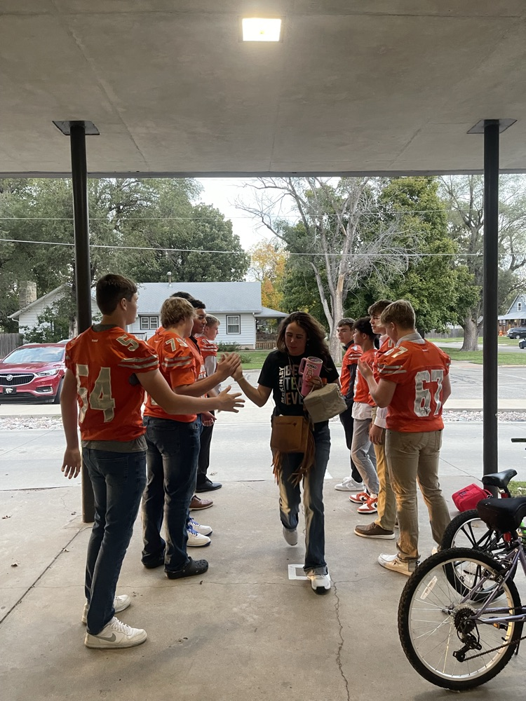 Greeting Mrs. Stover