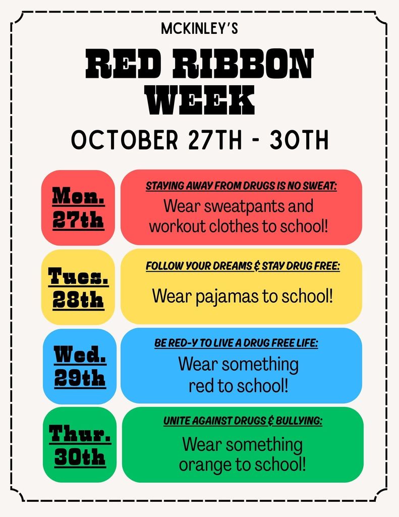 Dress up days for both McKinley and Kennedy