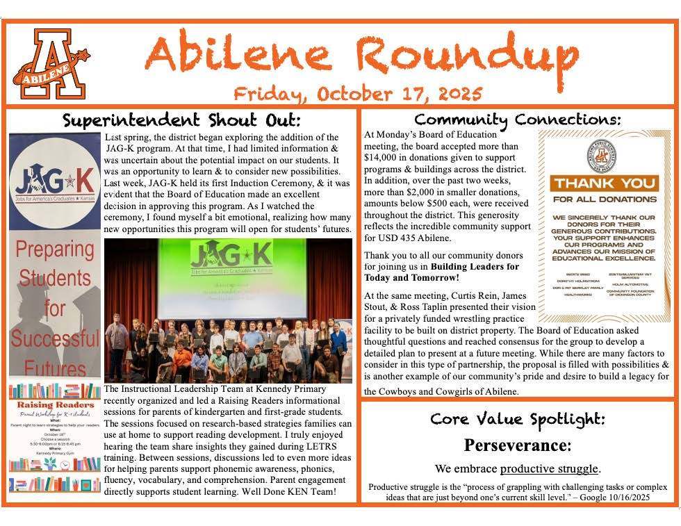 Superintendent Update 10/17/2025