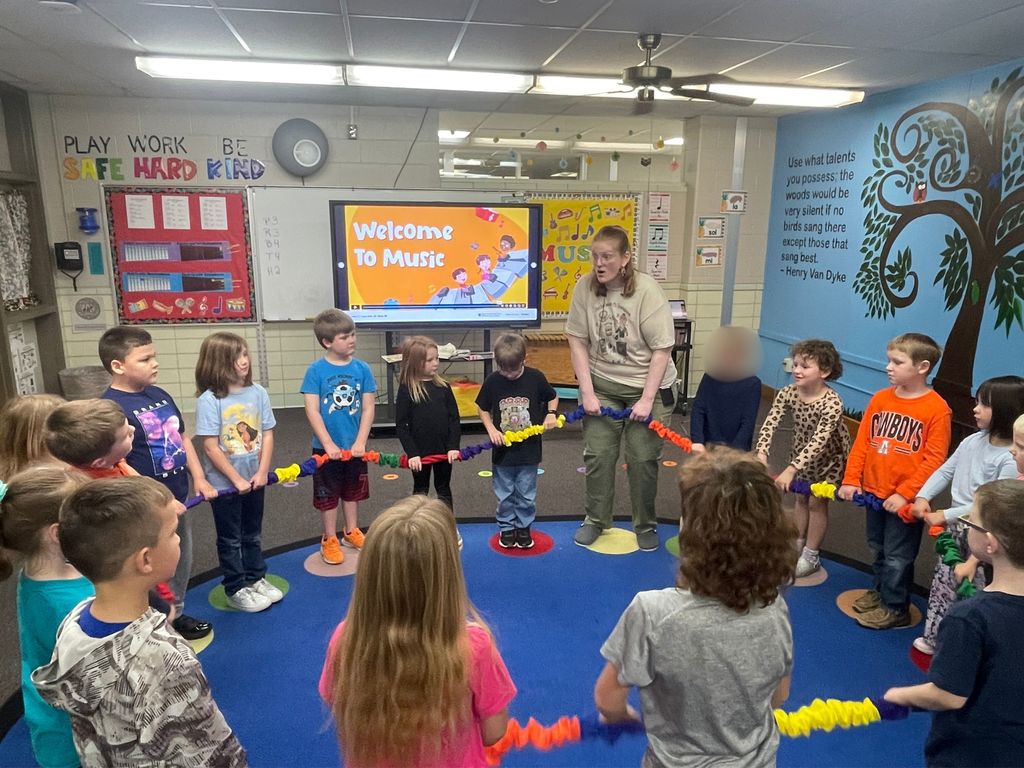 Students practicing singing.