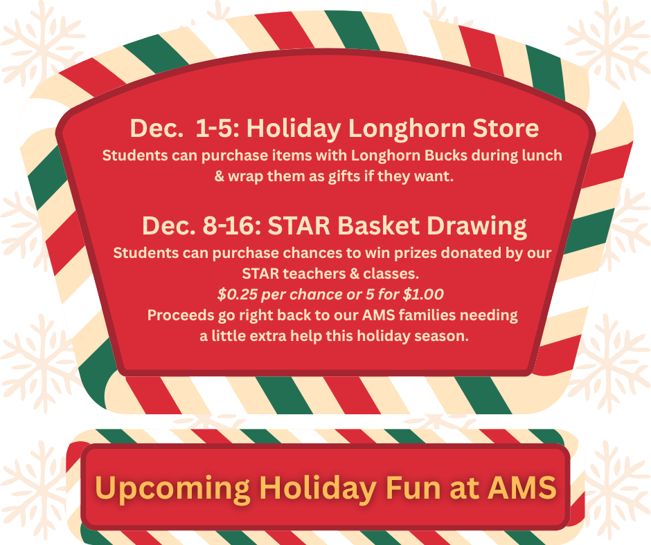 Upcoming Holiday Fun at AMS Graphic