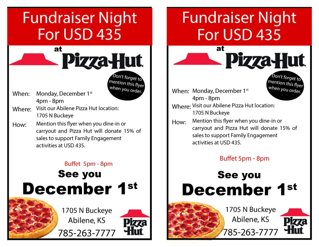 Fundraiser Night Pizza Hut