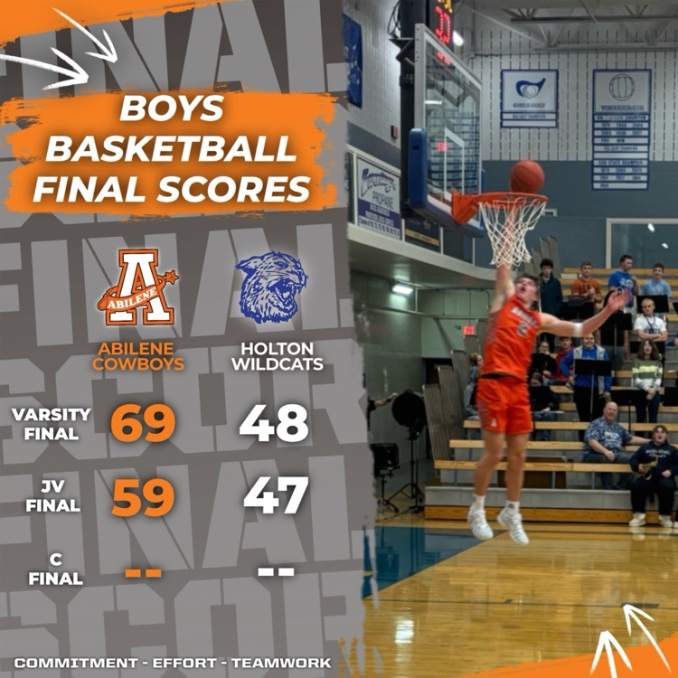 Varsity Cowboys beat Holton 69-48 JV Cowboys won 59-47
