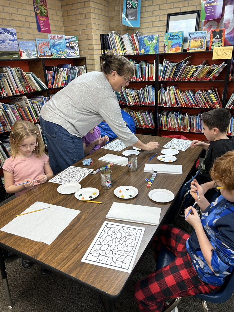 Ike educators doing color by number