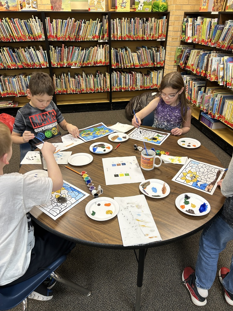 Ike educators doing color by number