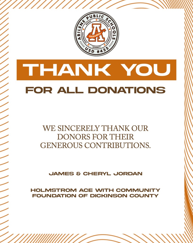 Thank you for donations