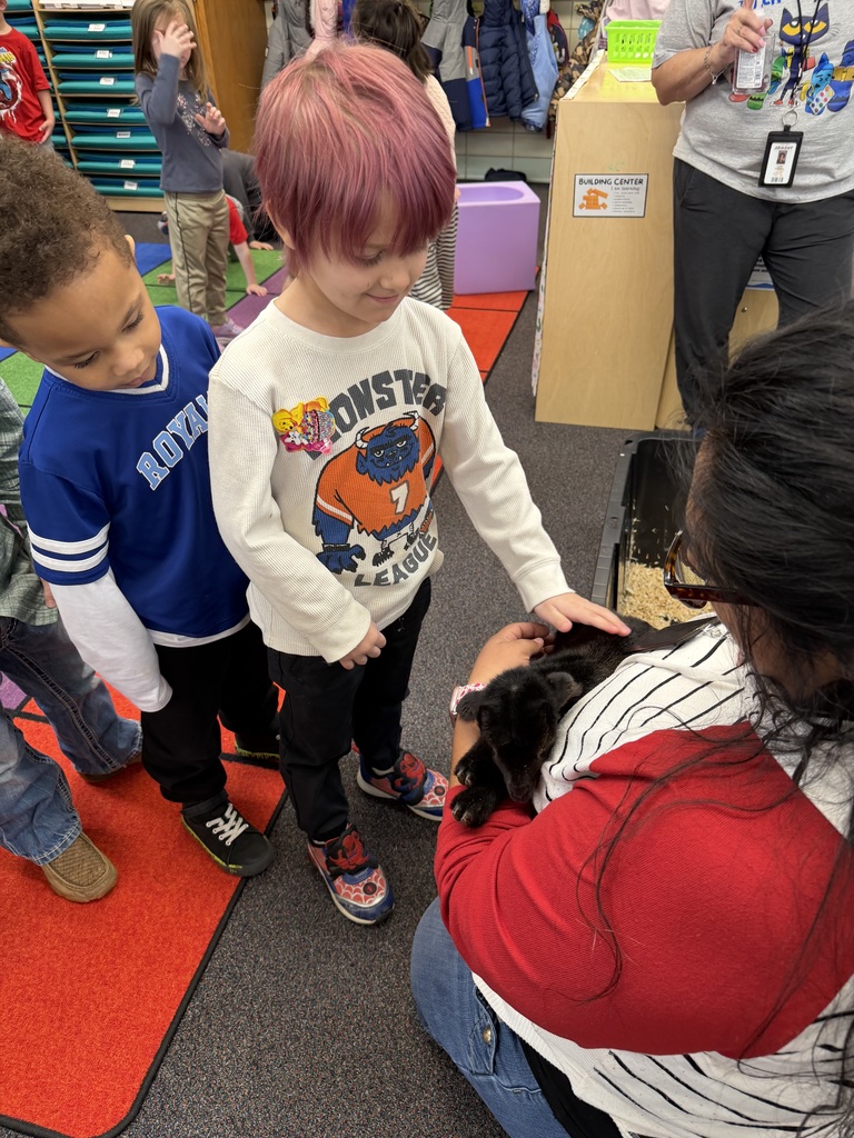 Preschoolers learning about goats.