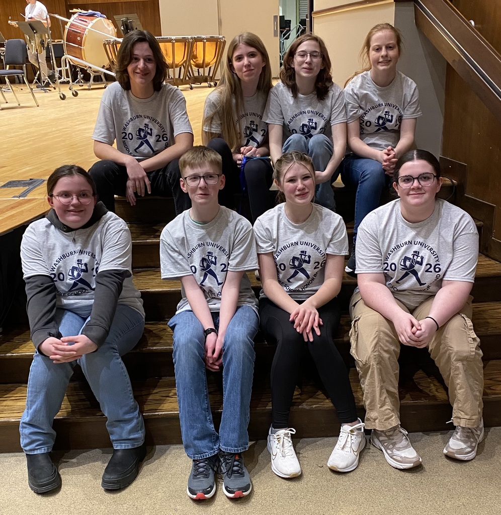 AMS Students who participated in the Washburn University Honor Band last week