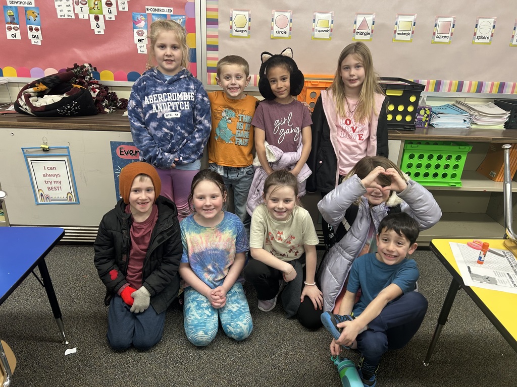 Students wearing tie dye and bright colors for kindness week.