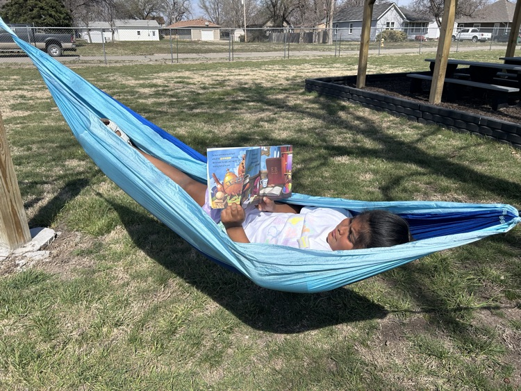reading in a hammock 