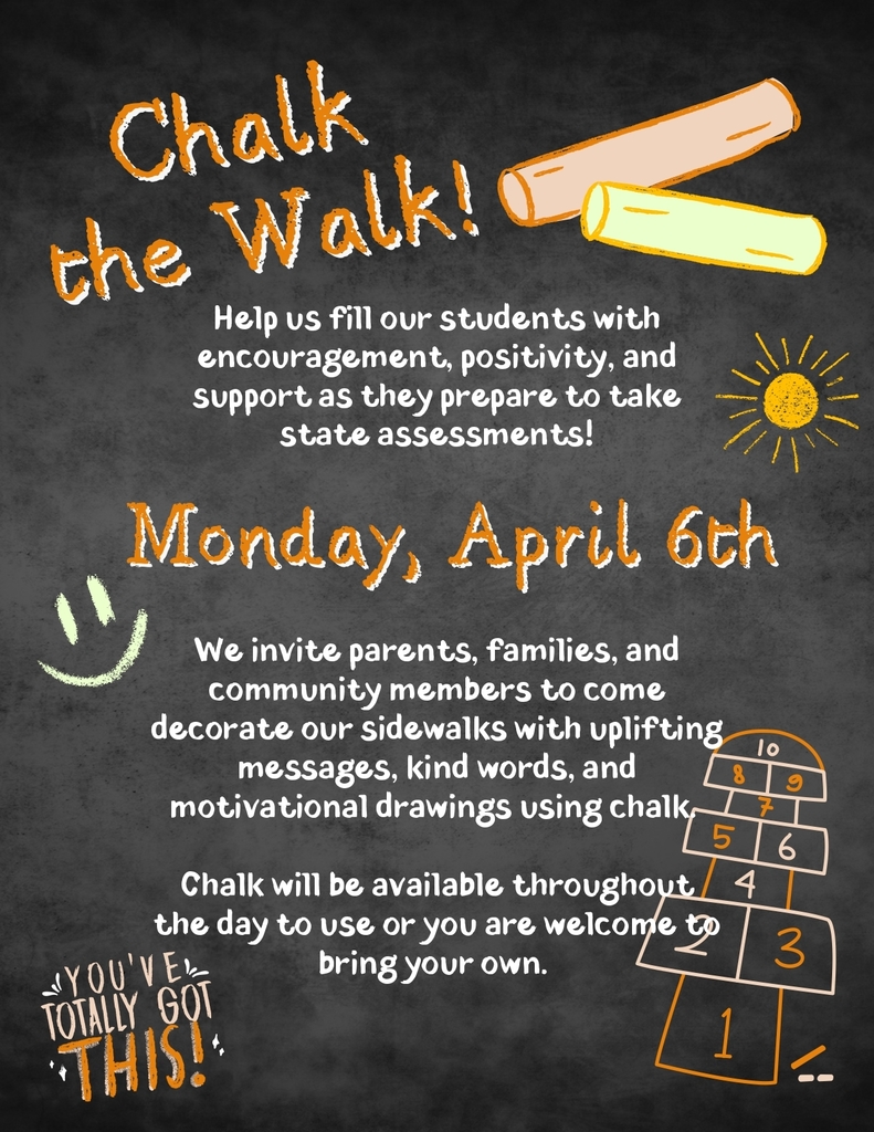 Chalk the Walk on Monday, April 6