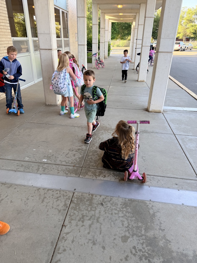 Students walking to school.