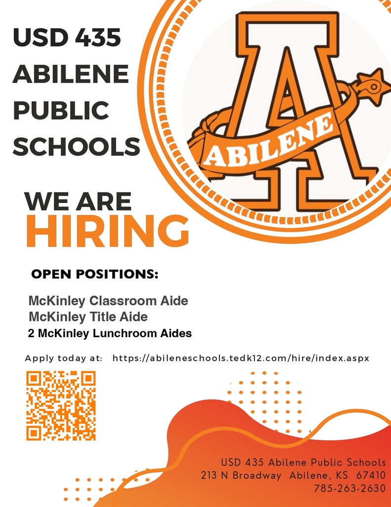3 open classified positions at McKinley!