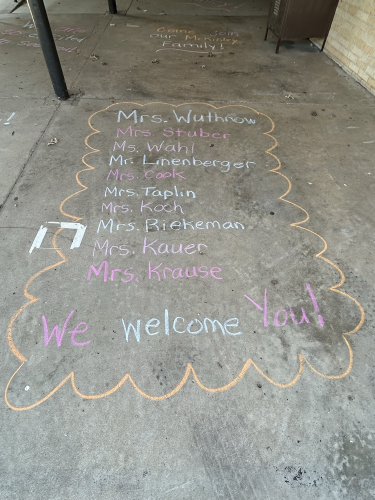 Sidewalk chalk welcome