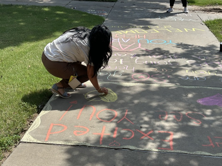 Sidewalk chalk welcome