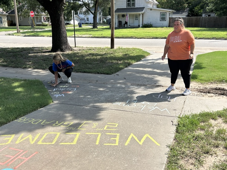 Sidewalk chalk welcome