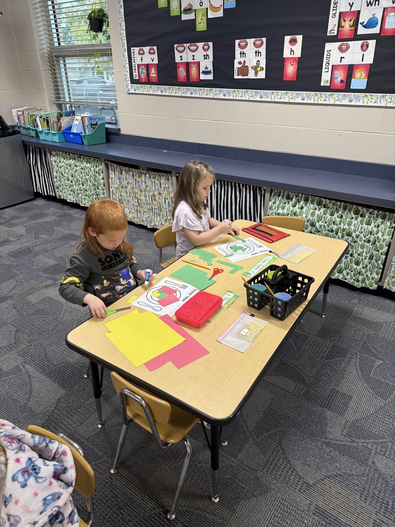 Mrs. Todd's class working on cutting skills.
