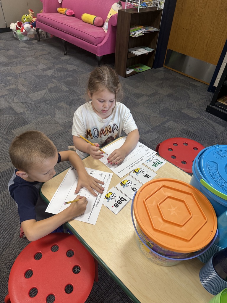 Mrs. Todd's class practicing writing sentences.