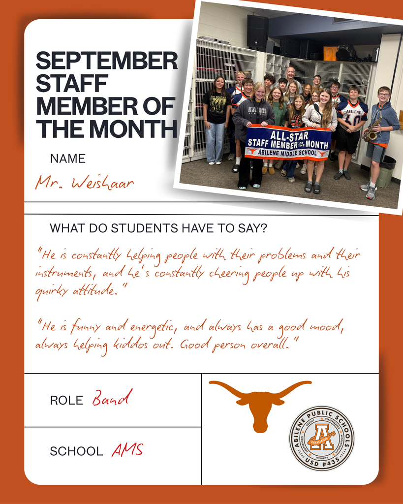 Graphic featuring photo of Mrs. Wesihaar and students