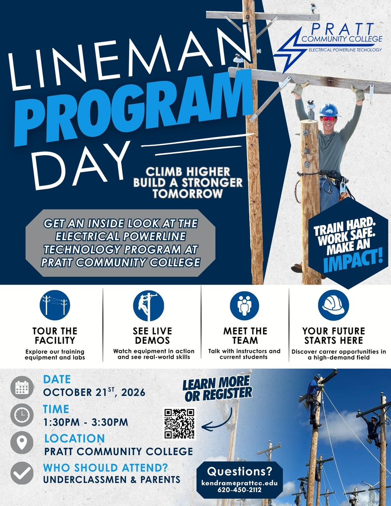 Flyer for Lineman Program Day at Pratt Community College