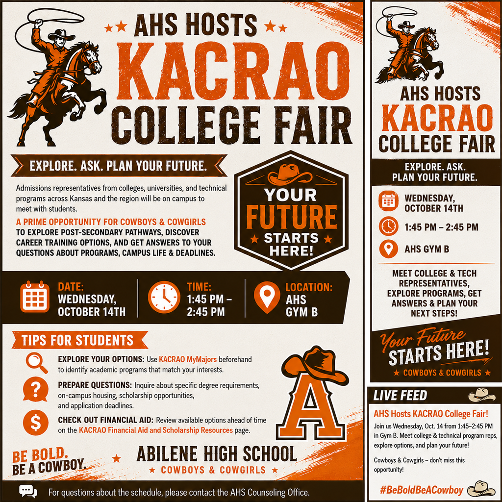 Poster for KACRAO College Fair