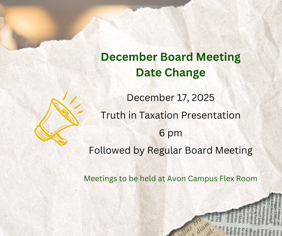 Board Meeting Date Change