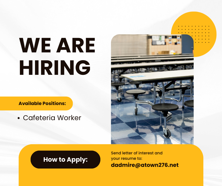 Cafeteria Vacancy