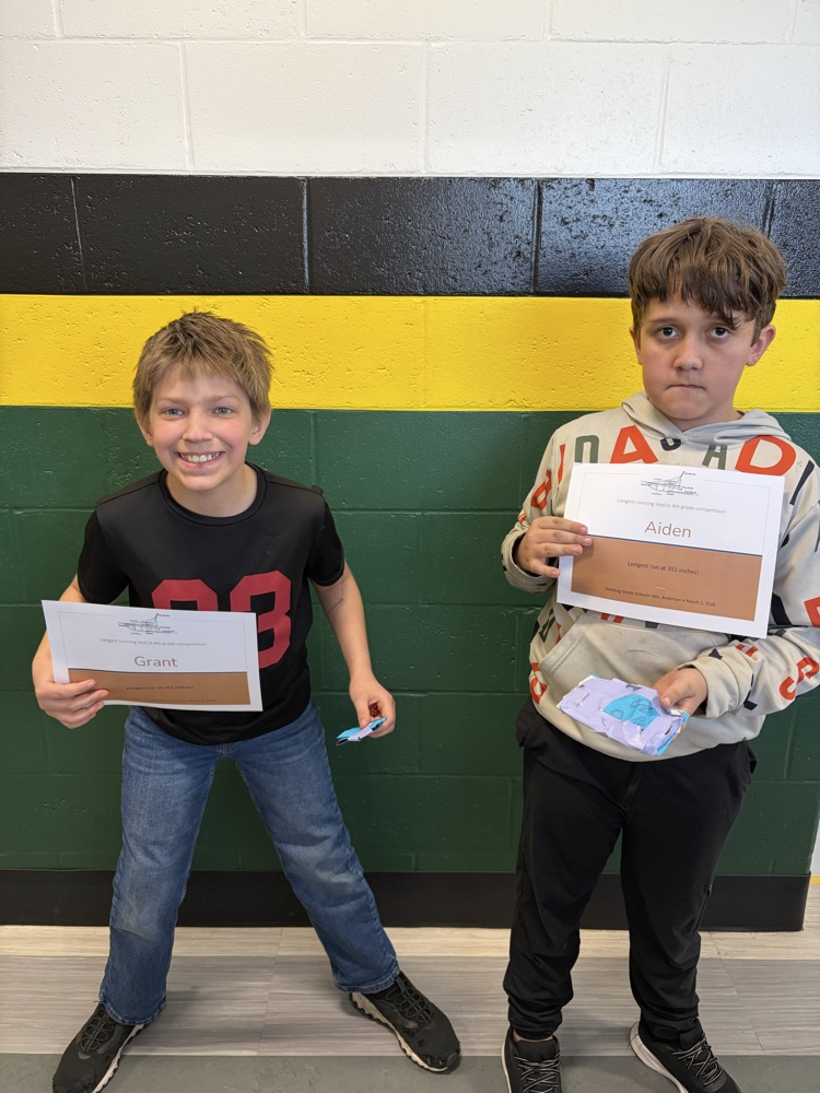 sled building and farthest racer in all of 4th grade